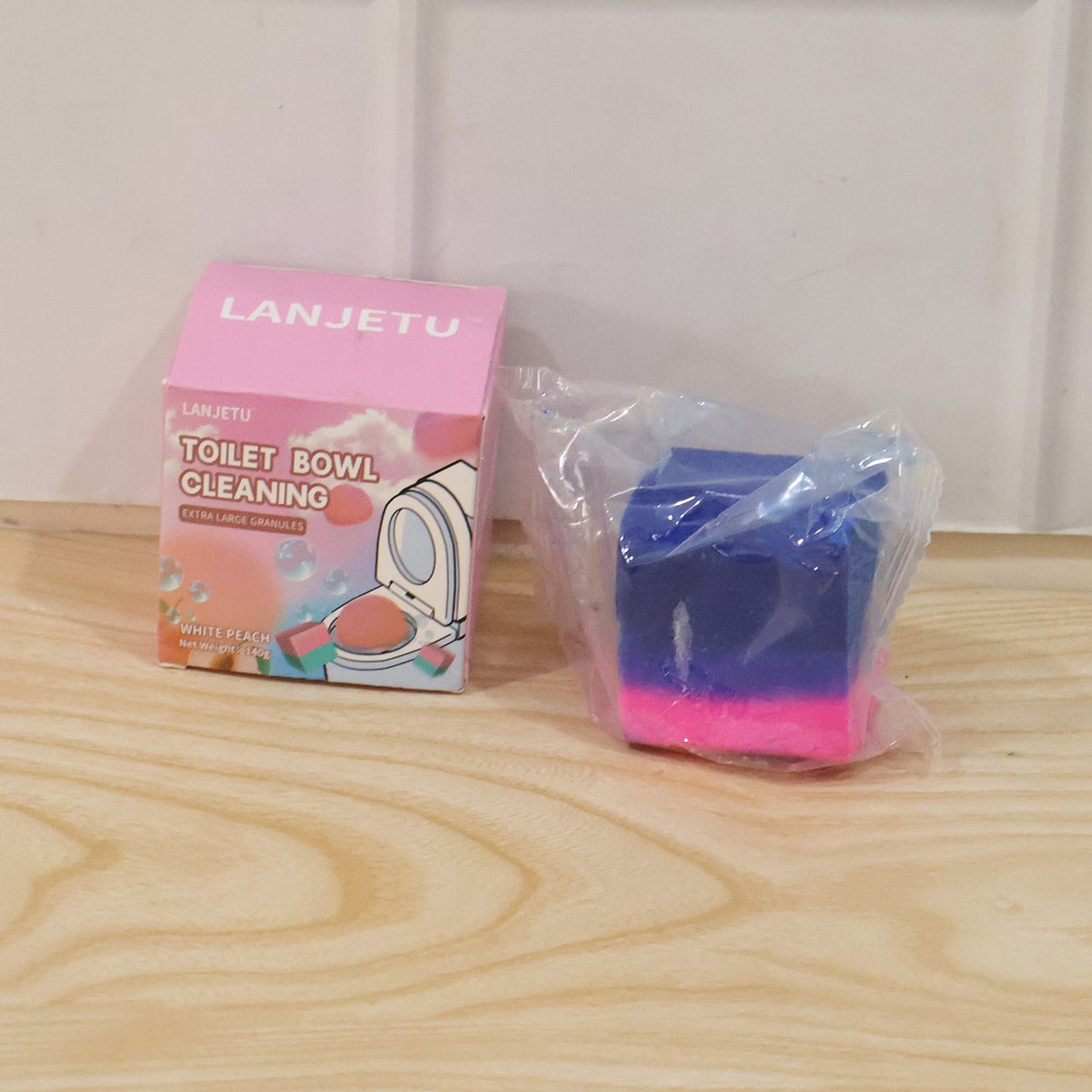 Bathroom flush cleaner block for complete hygienic toilet care.