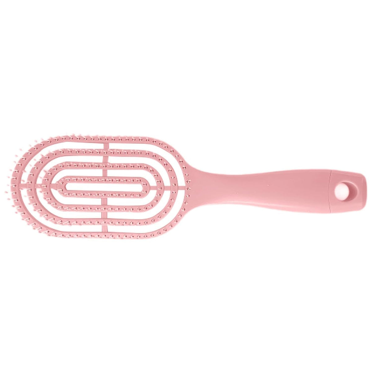 Men's hair brush held comfortably in hand, demonstrating easy grip.