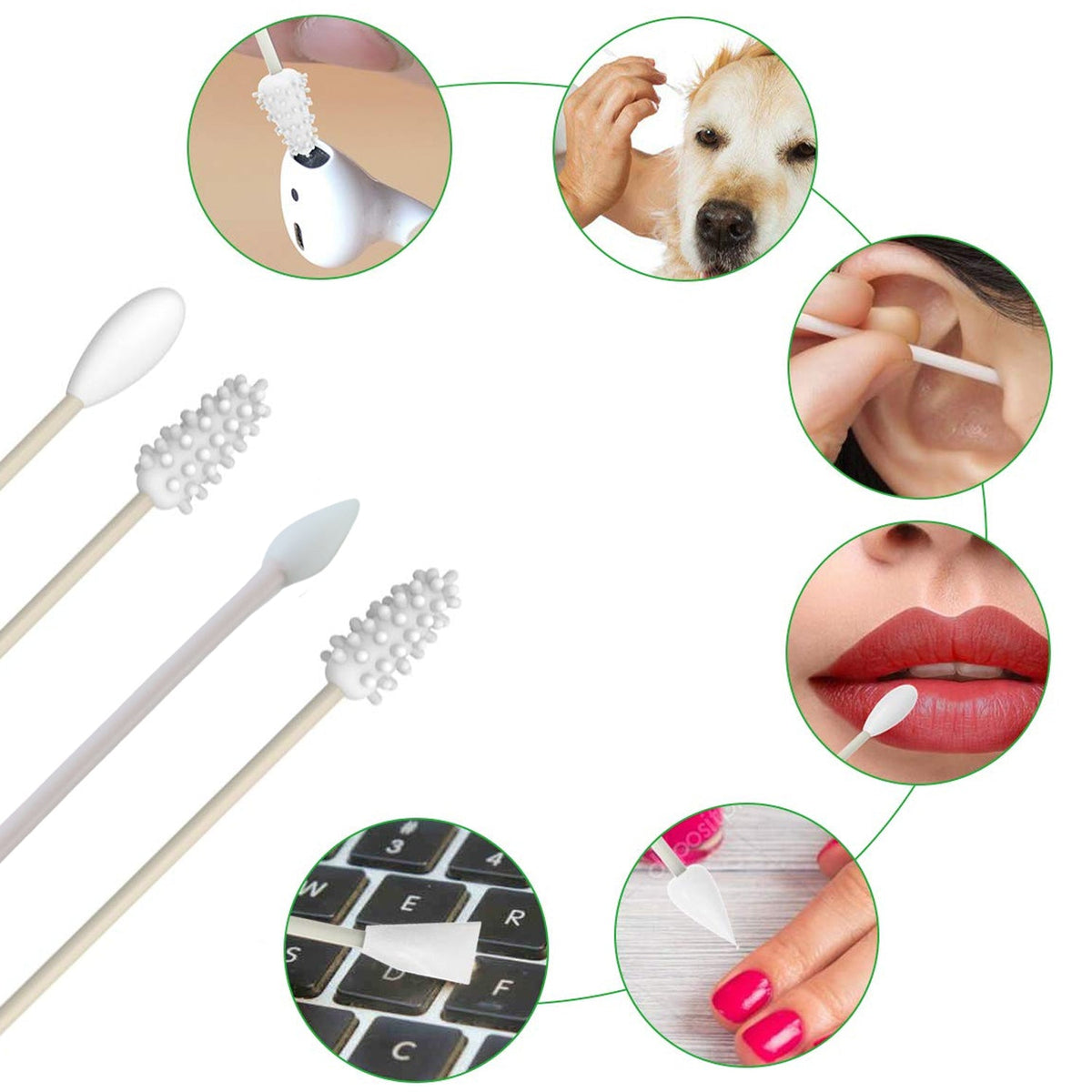 Zero waste silicone ear cleaning kit with travel case